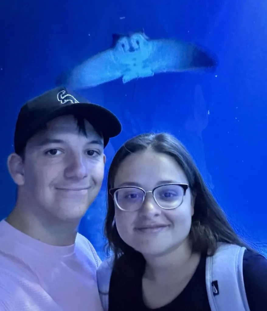 Martina and Cyprien visiting Oceanogràfic Valencia