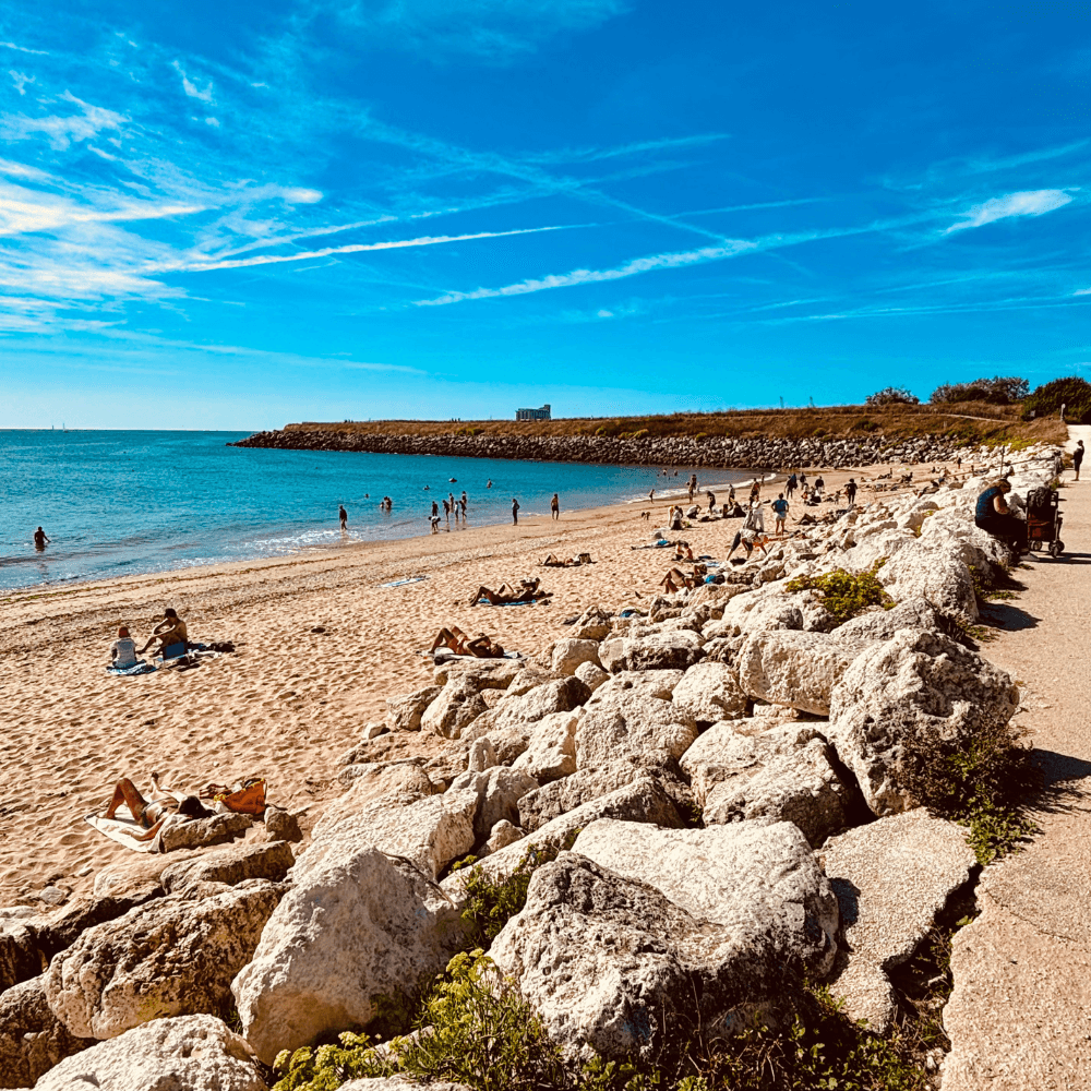 PLage de chef de baie, sunny