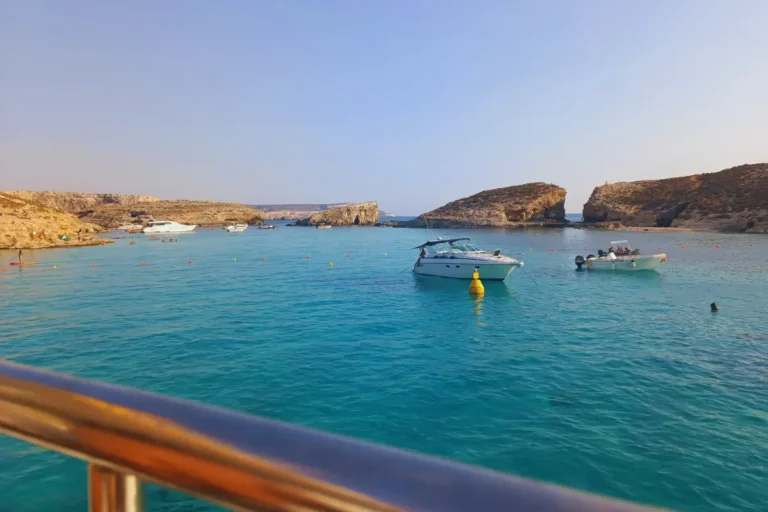 The Blue Lagoon, with its crystal-clear turquoise waters