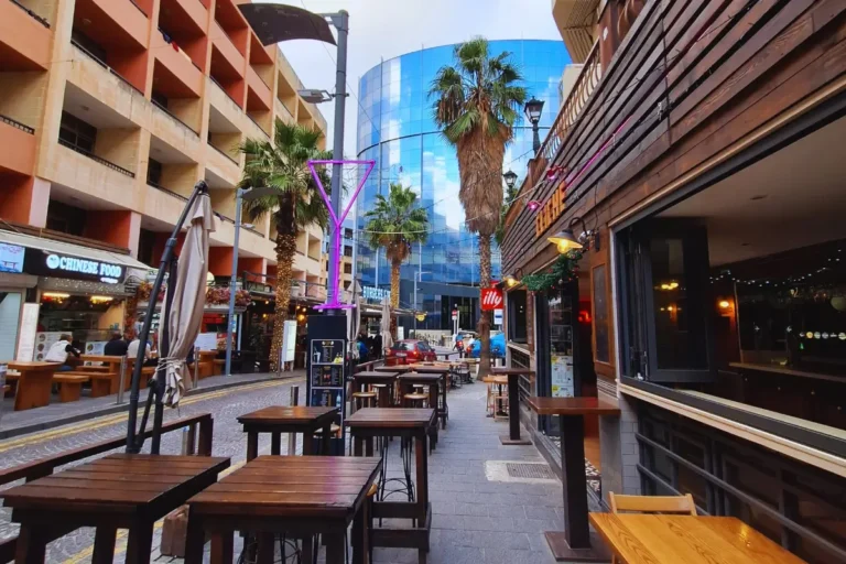 A vibrant St. Julian's street during the day