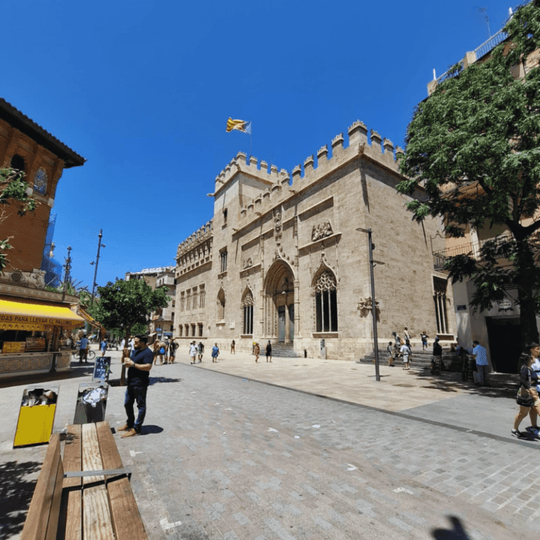 The historic La Lonja building in Valencia