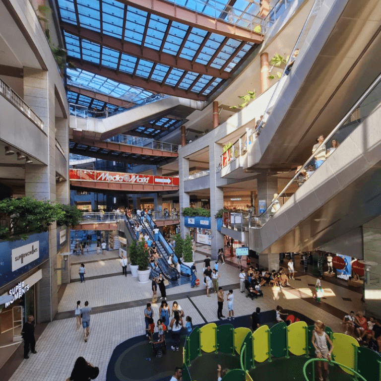 Inside the Aqua Shopping Mall, Valencia