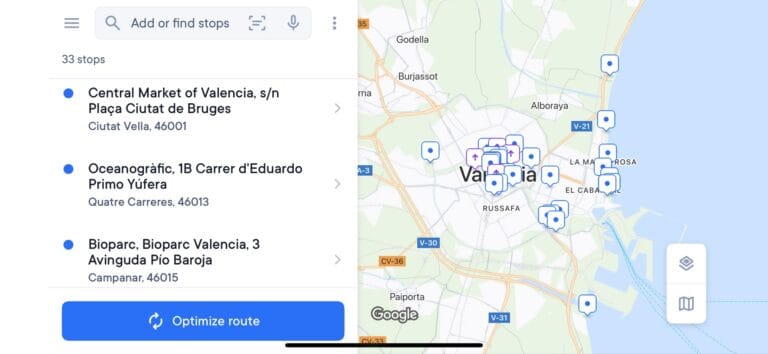 Itinerary planning using Circuit