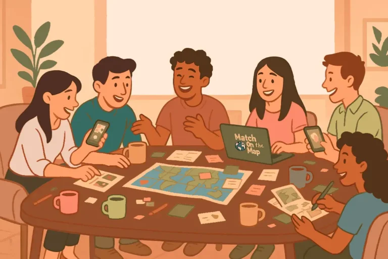 Match On The Map Community around a table